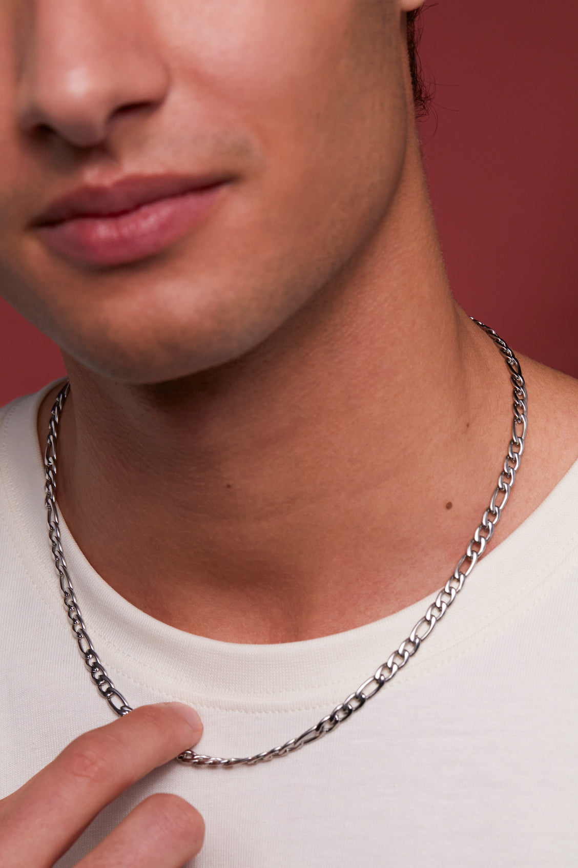 Mens Figaro Chain Necklace