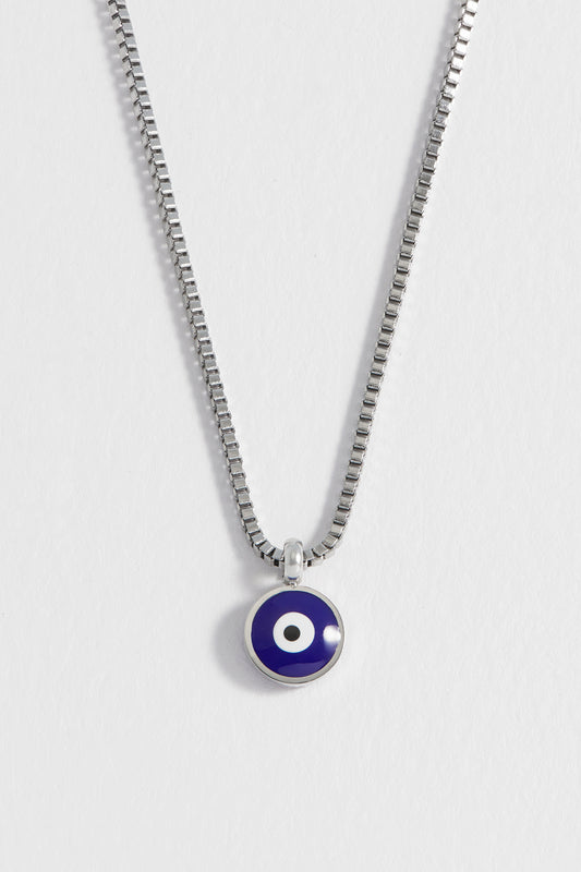 Mens Enamel Evil Eye Necklace