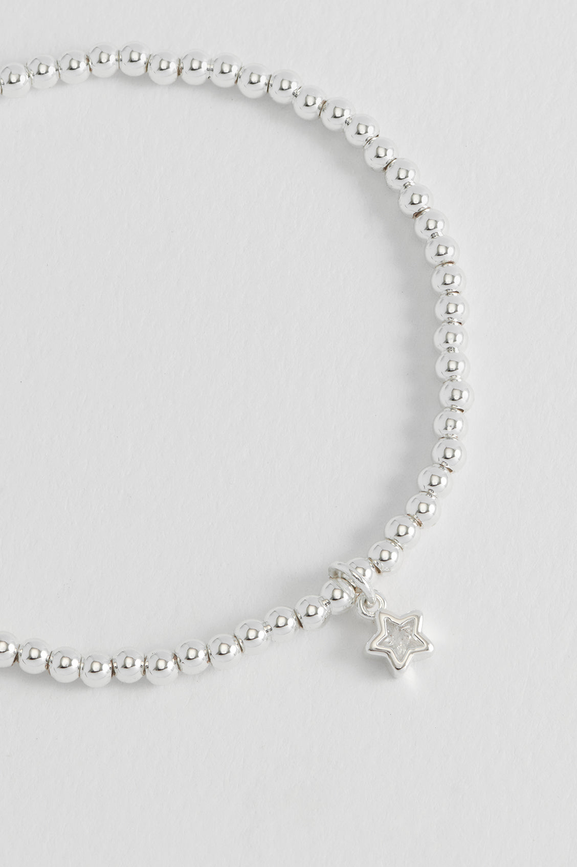 Sienna Beaded CZ Star Charm Bracelet