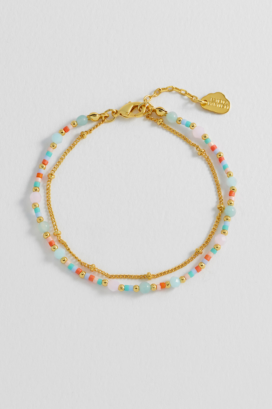 Mini Mixed Gemstone Duo Chain Bracelet