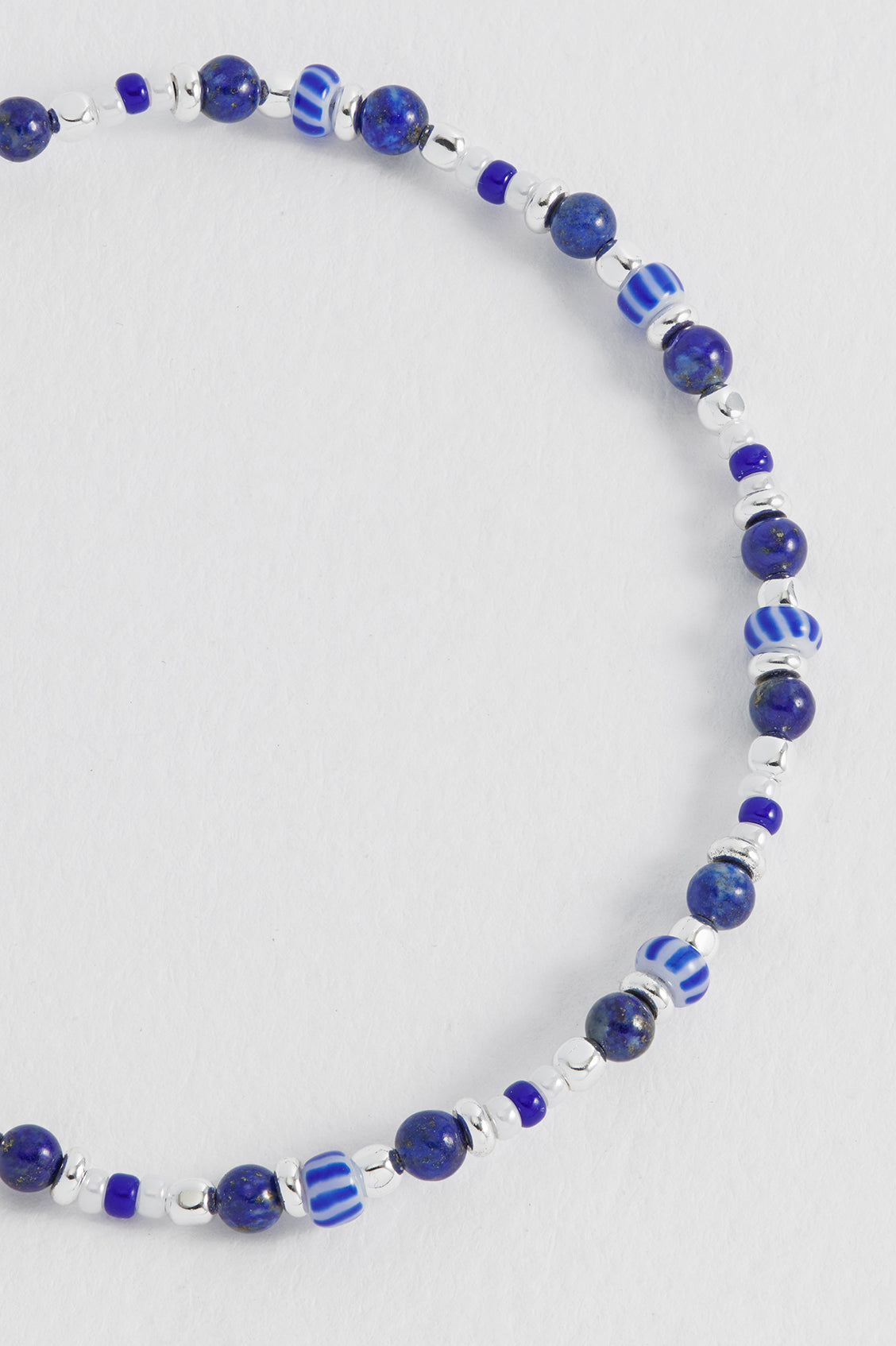 Blue Mixed Glass Amelia Bracelet