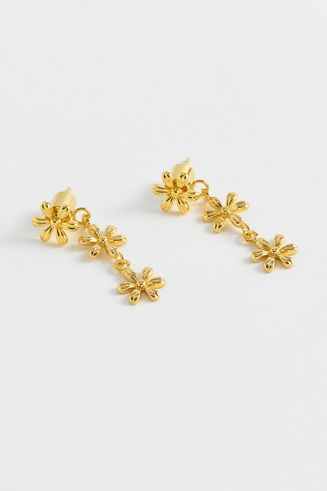 Trio Flower Drop Earrings