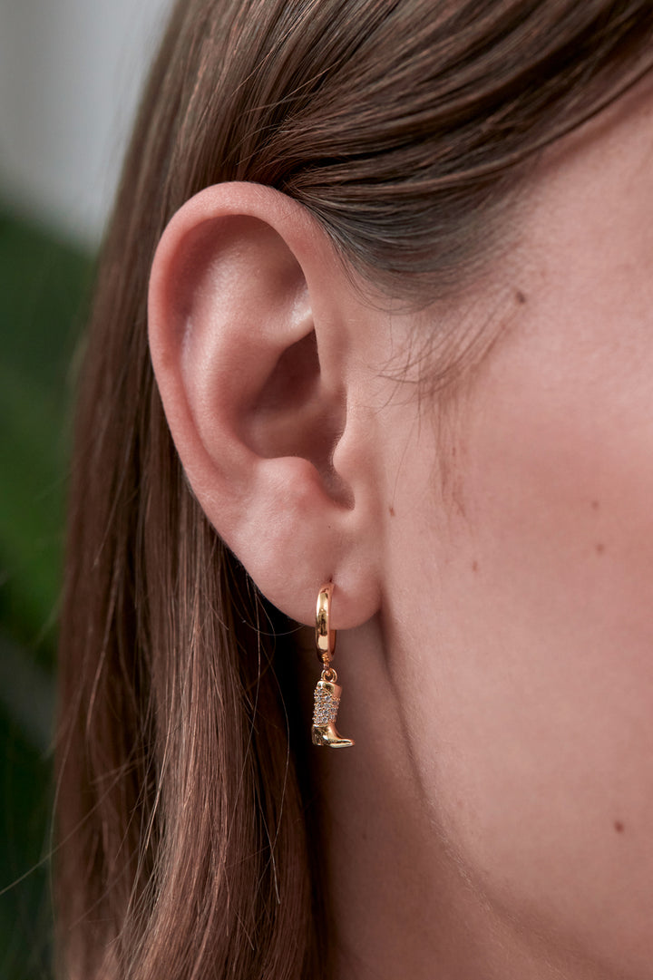 Cowboy Boot Hoop Earrings