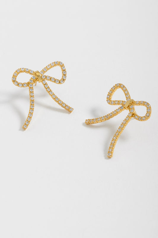 Bow Tennis Chain Earrings