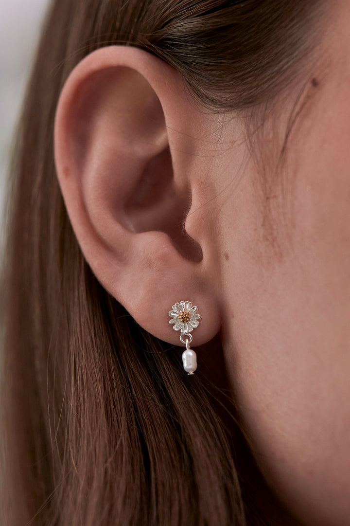 Wildflower Pearl Drop Studs