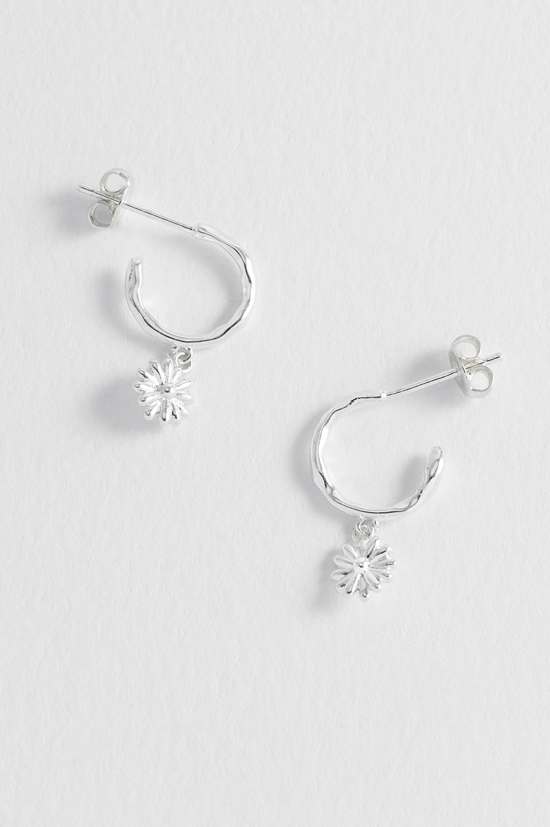 Molten Daisy Hoop Earrings