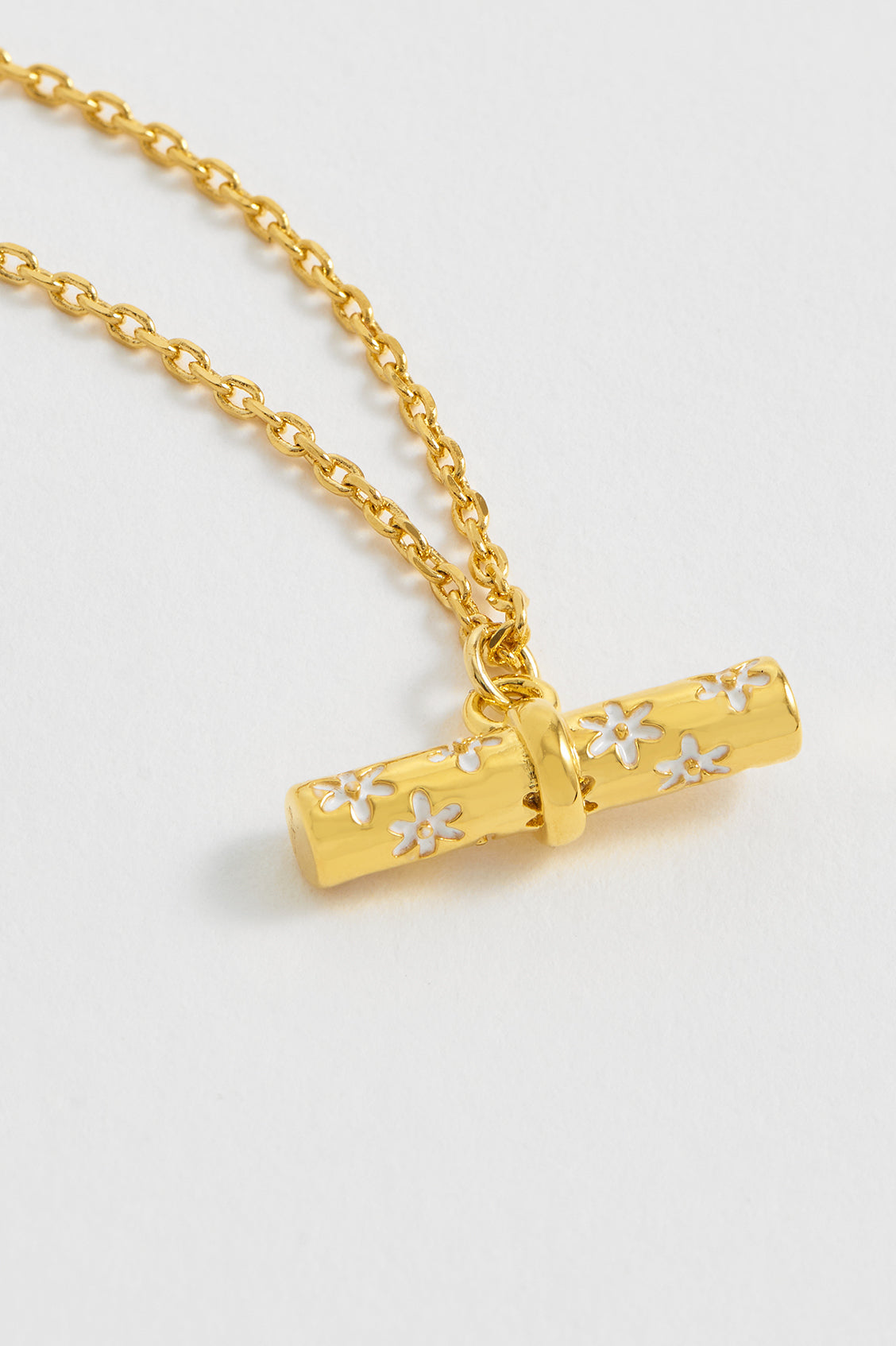 Floral T-Bar Necklace