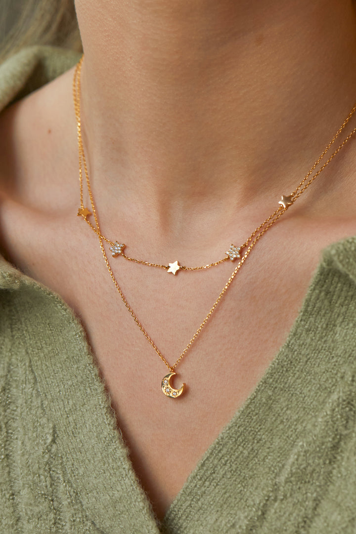 Pave Star Charm Necklace