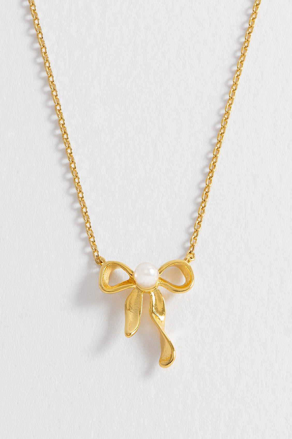 Pearl Bow Necklace