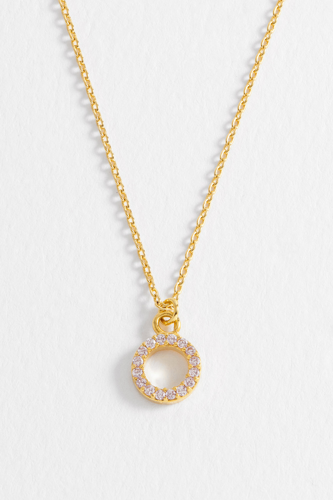 Circle CZ Pendant Necklace