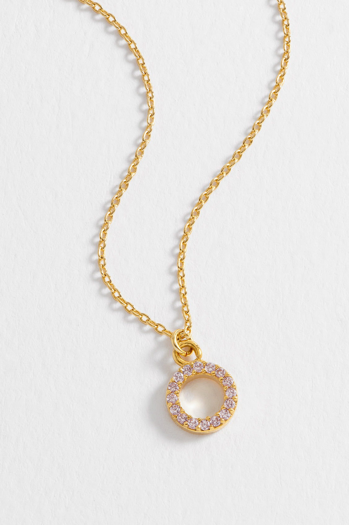 Circle CZ Pendant Necklace