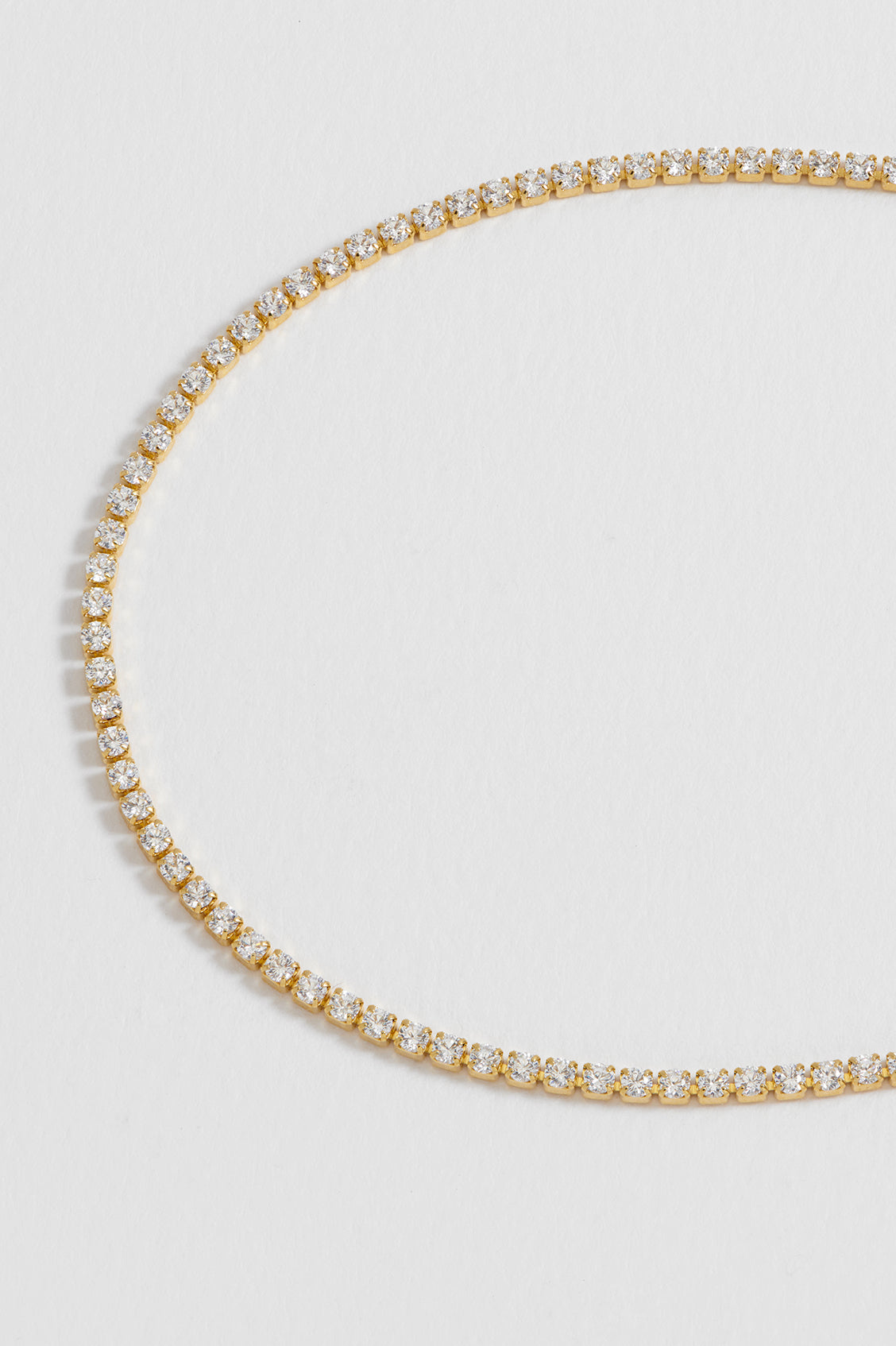 Fine Tennis Chain Necklace