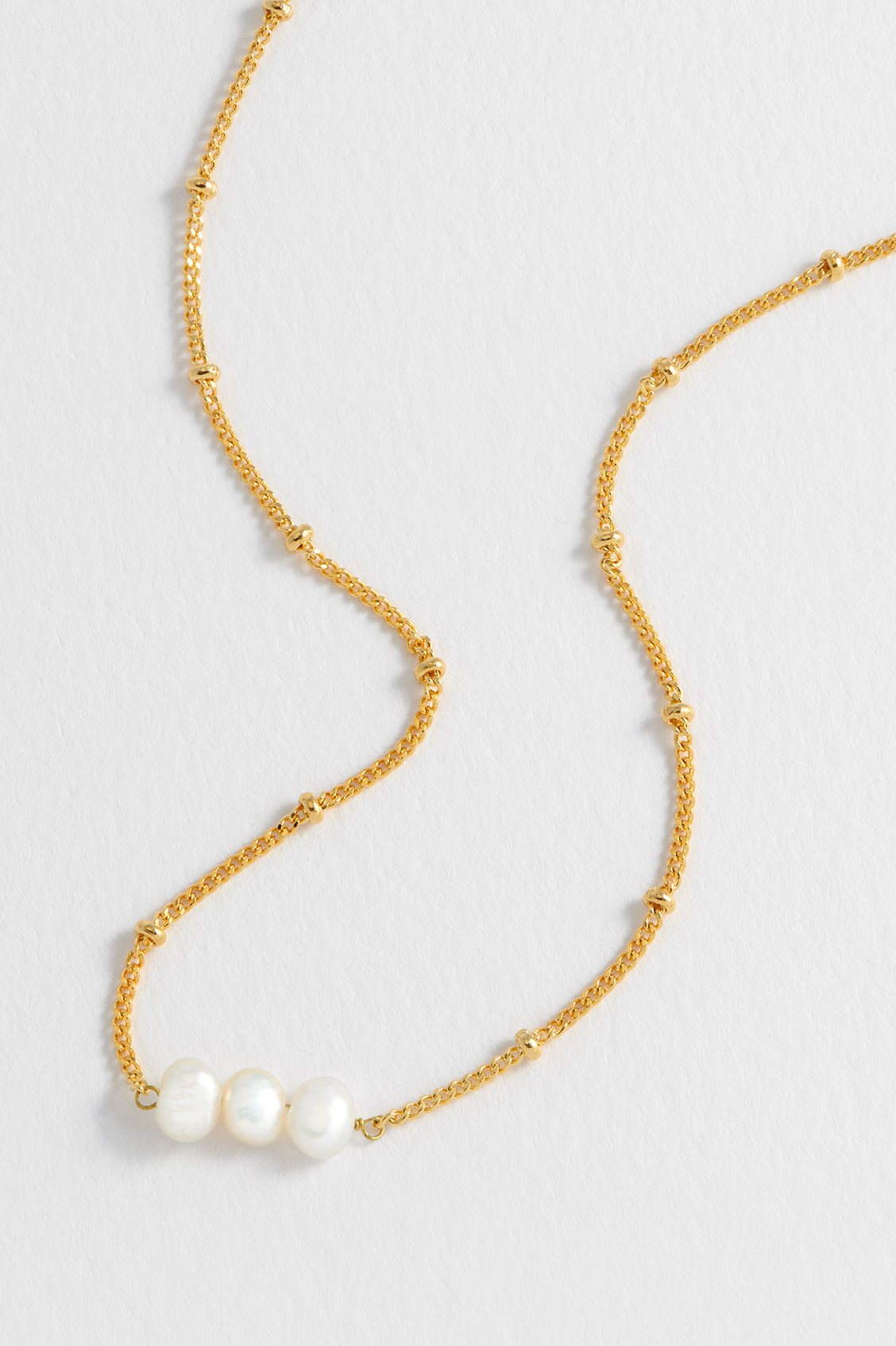 Beaded Chain And Pearl Necklace