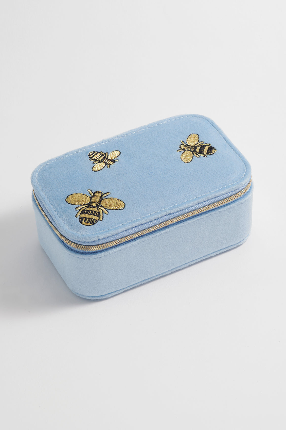 Embroidered Bees Mini Jewellery Box