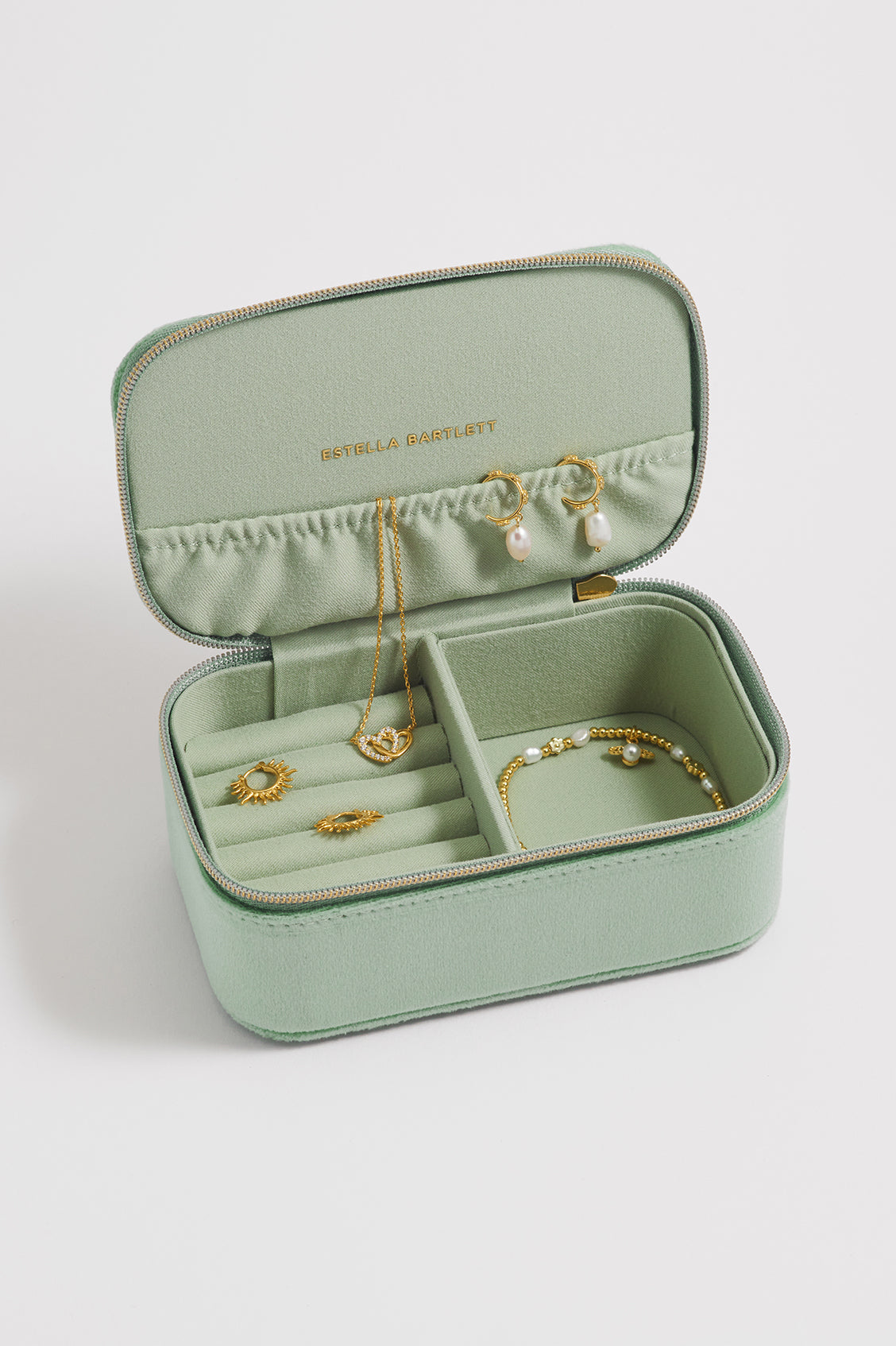 Embroidered Bees Mini Jewellery Box