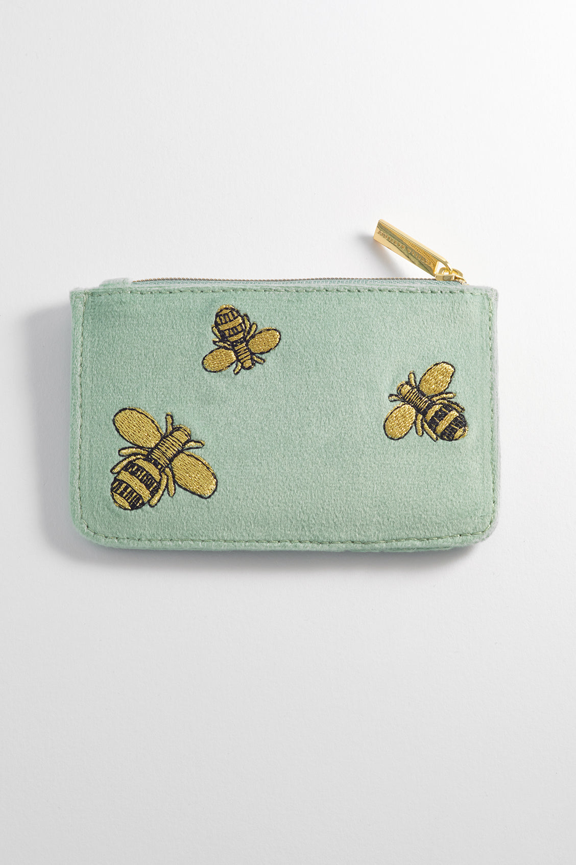 Embroidered Bees Card Purse