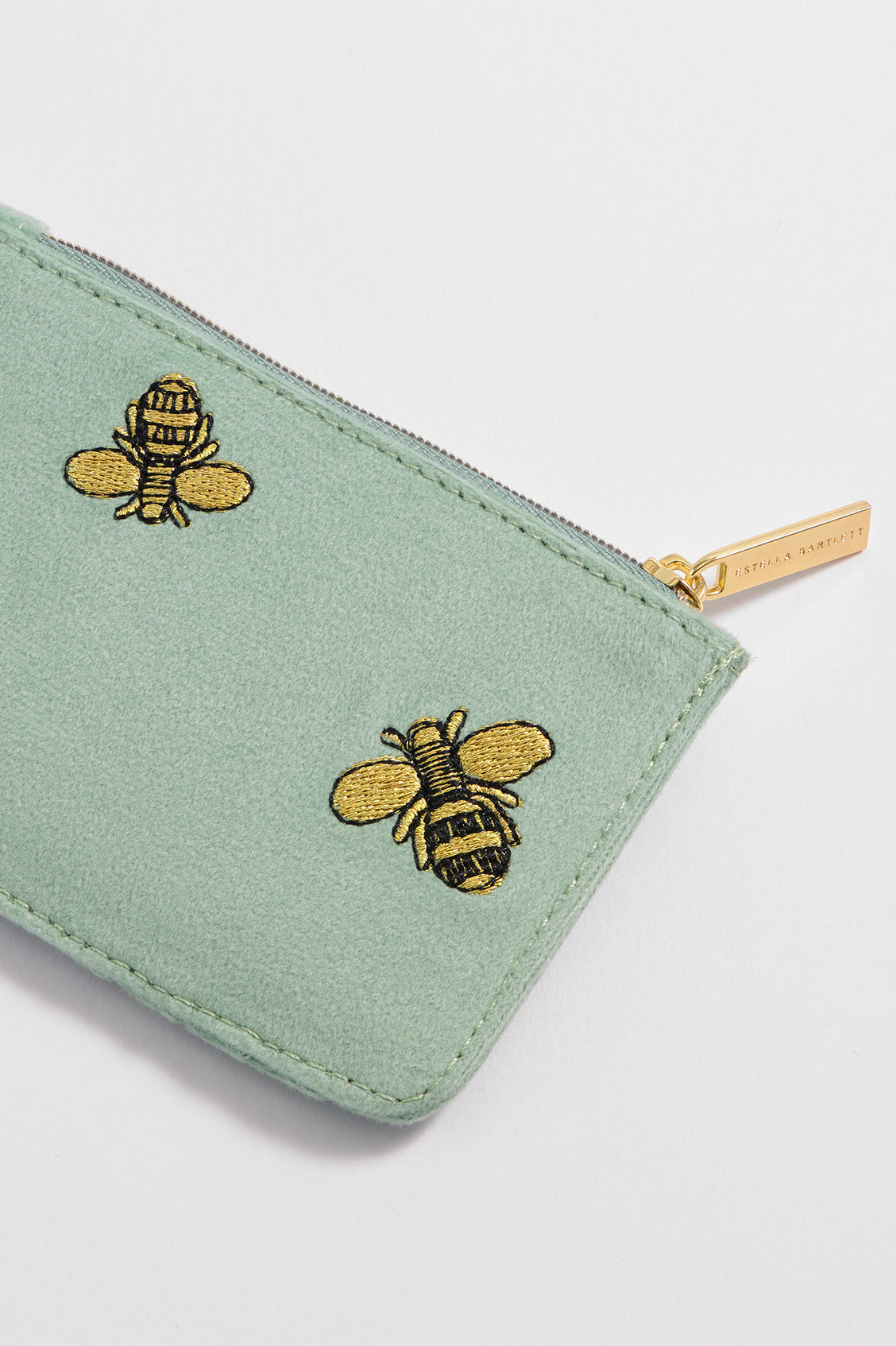 Embroidered Bees Card Purse