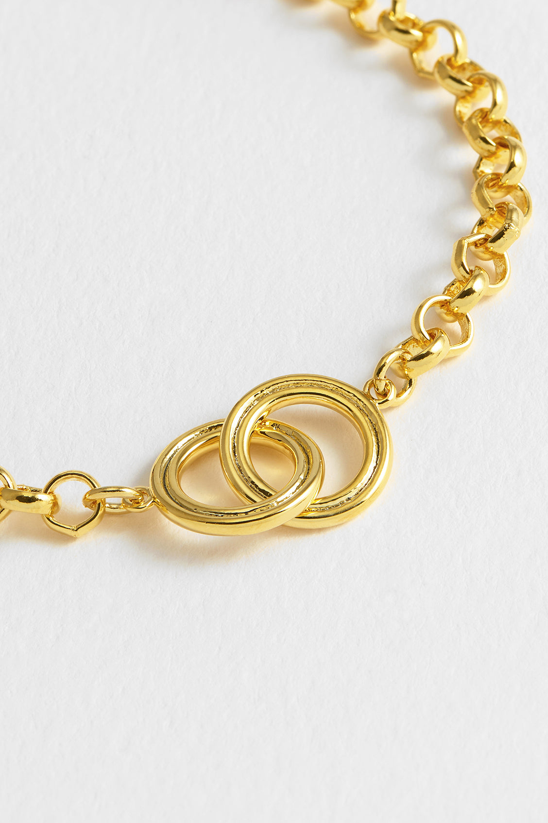 Linked Grooved Circles Bracelet