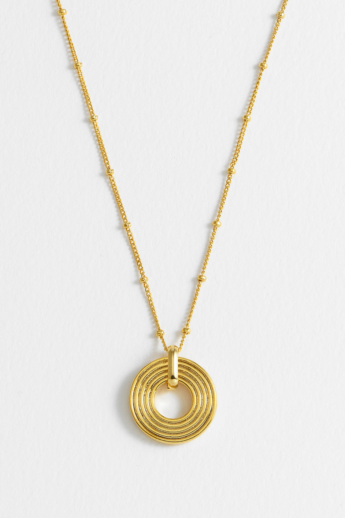 Grooved Circle Pendant