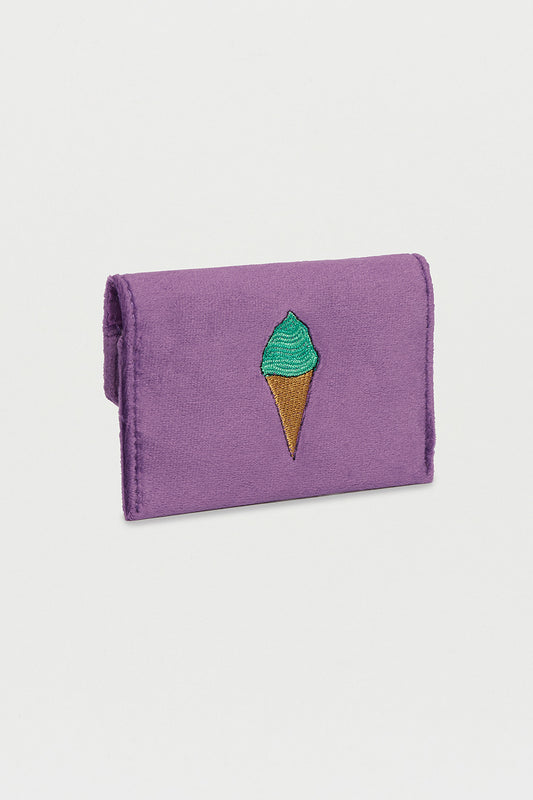 Embroidered Ice Cream Envelope Card Holder