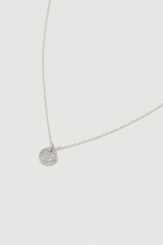 Pave Disc Necklace