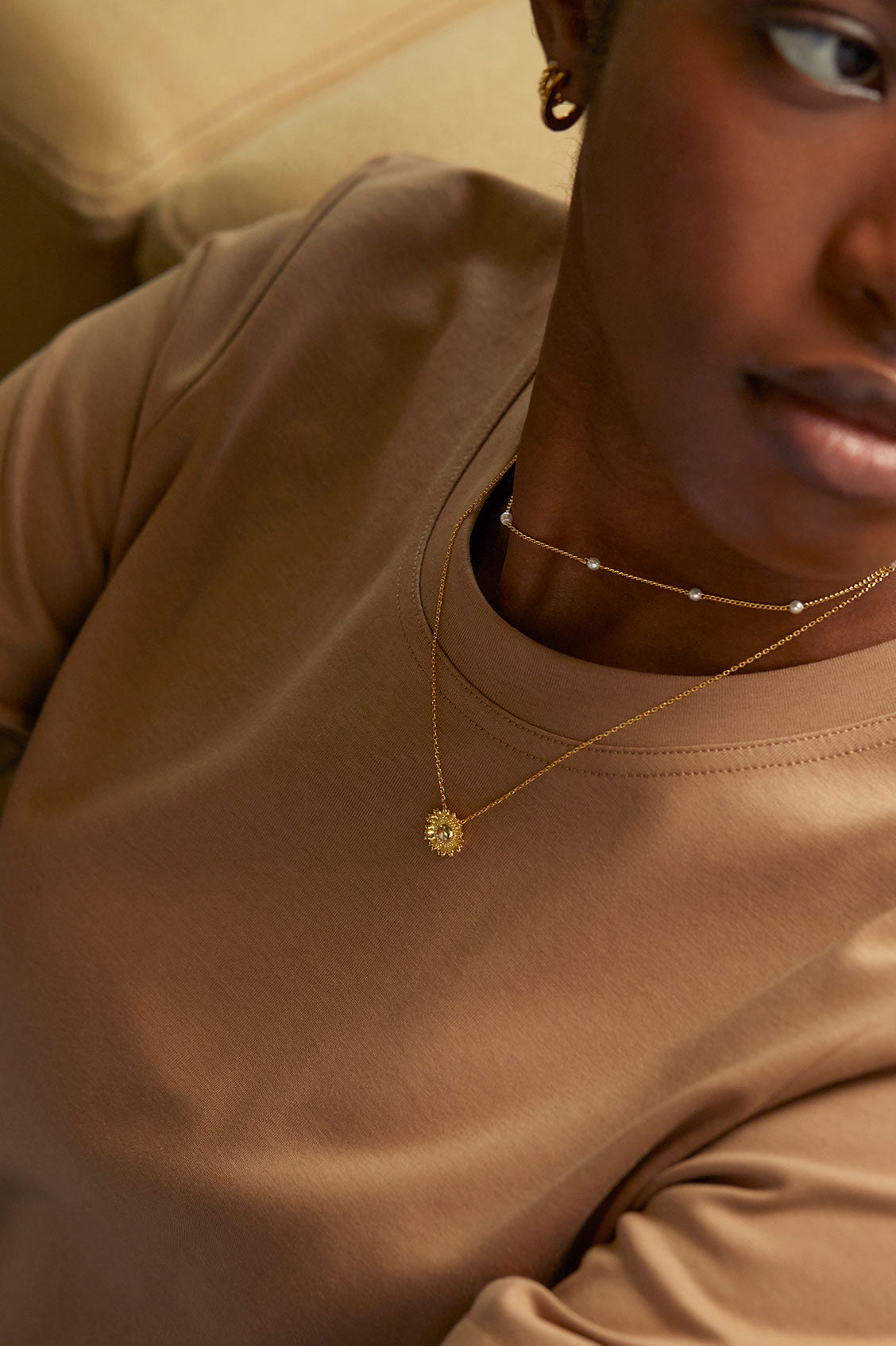 Sunflower Pendant Necklace