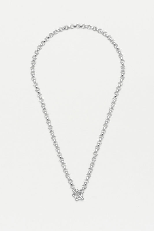 Star T-Bar Link Chain Necklace